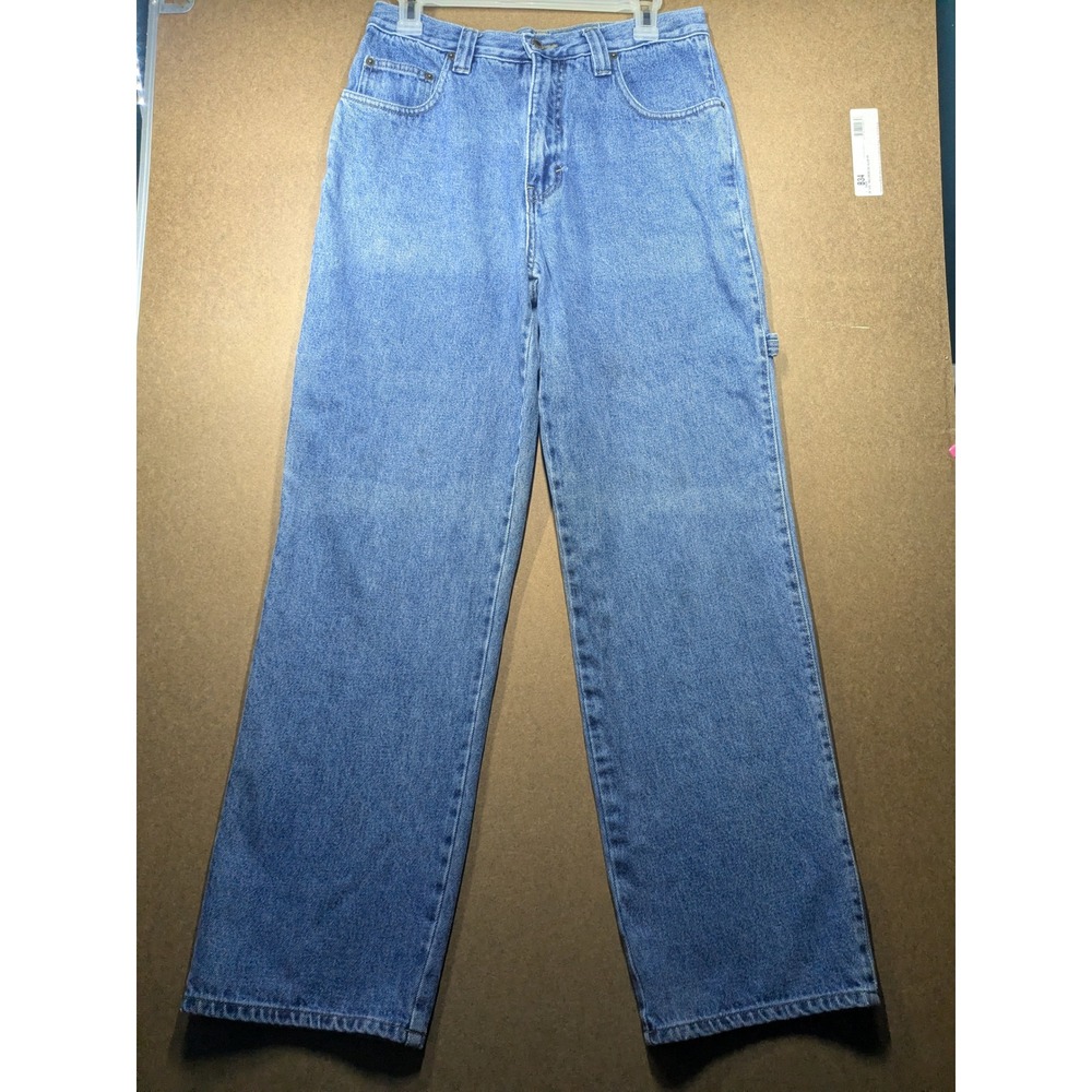 Vintage Bugle Boy Jeans 752 Mens 33x32 Light Wash Carpenter Denim Pants Blue